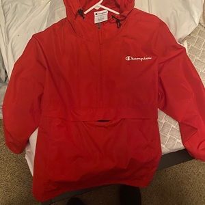 Champion red windbreaker
